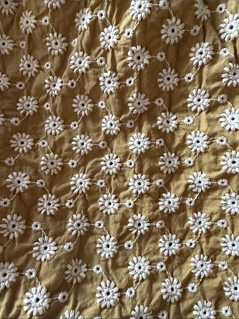 Madewell Tan Floral Smocked-Neck Peasant Blouse - Picture 4 of 8